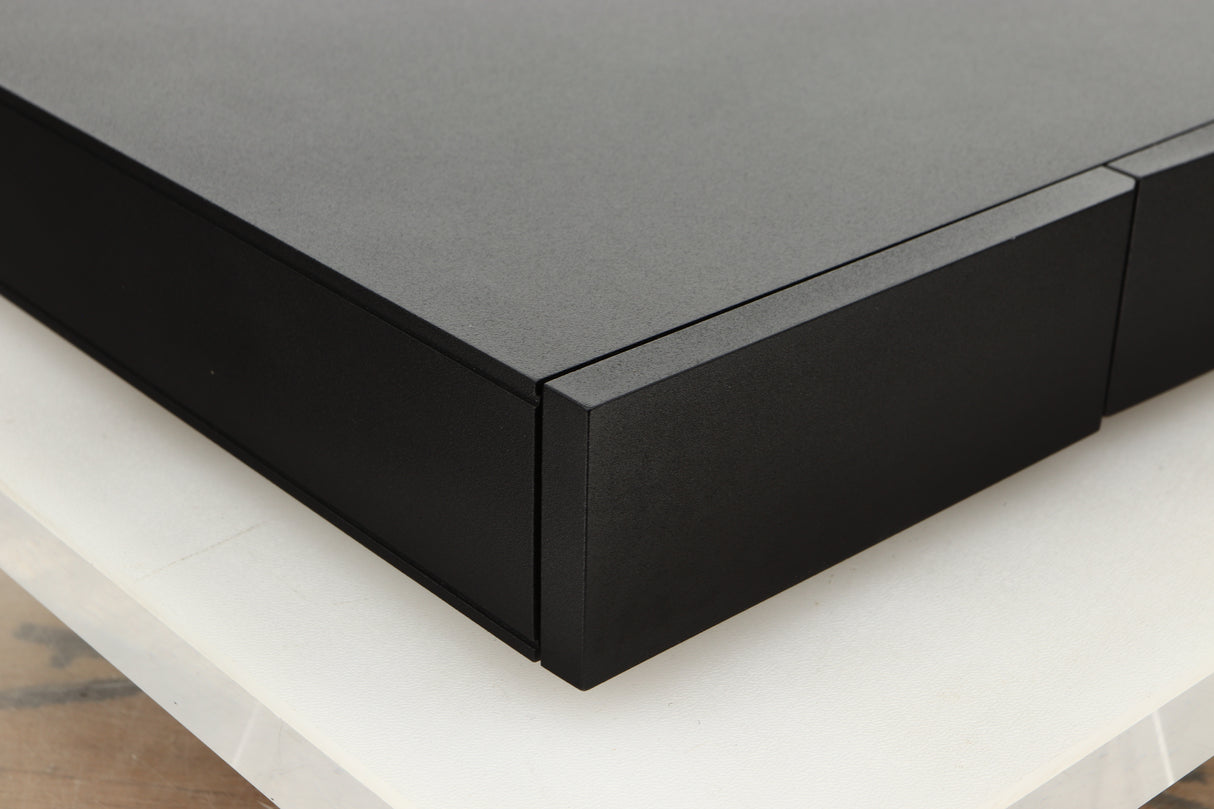 Front left corner view of a used Naim NAP150X Power Amplifier