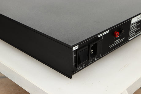 Rear left corner view of a used Naim NAP150X Power Amplifier