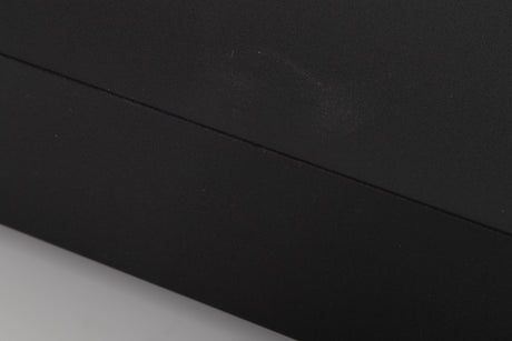 Close up of a used Naim NAP250-2 Power Amplifier in a Black finish showing marks on right side