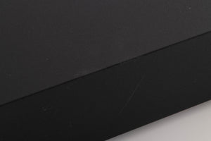 Close up of a used Naim NAP250-2 Power Amplifier in a Black finish showing scratch on left side