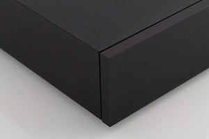 Front left corner of a used Naim NAP250-2 Power Amplifier in a Black finish