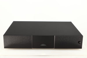 Front view of a used Naim NAP250 DR Power Amplifier in a black finish 