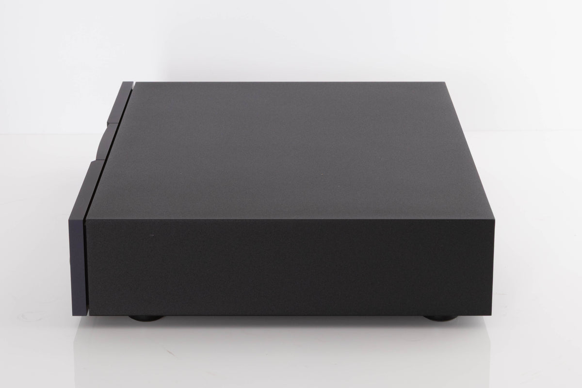 Right side view of a used Naim NAP250 DR Power Amplifier in a Black finish