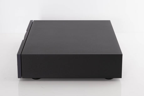 Right side view of a used Naim NAP250 DR Power Amplifier in a Black finish
