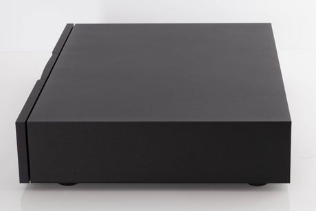 Right side view of a used Naim NAP250 DR Power Amplifier in a Black finish