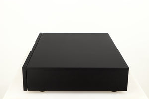 Right side view of a used Naim NAP250 DR Power Amplifier in a black finish 