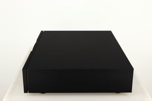 Right side view of a used Naim NAP250 DR Power Amplifier in a black finish