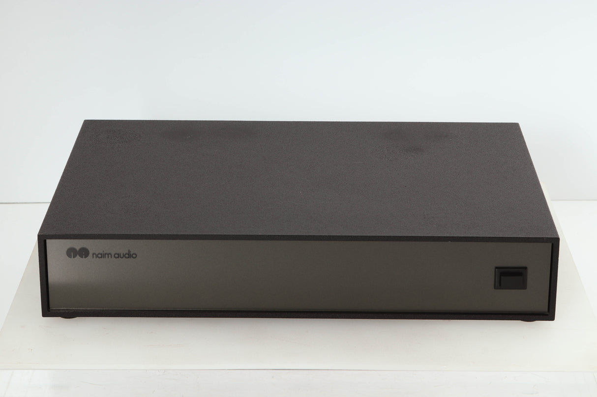 Front view of a used Naim NAP250 Power Amplifier in a black finish