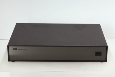 Front view of a used Naim NAP250 Power Amplifier in a black finish