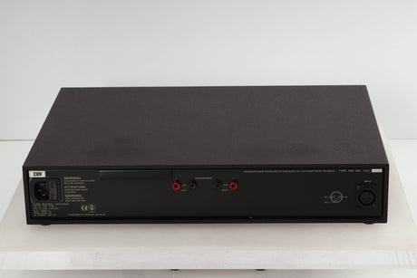 Rear view of a used Naim NAP250 Power Amplifier in a black finish showing Mains Input, DIN Input and Speaker Output