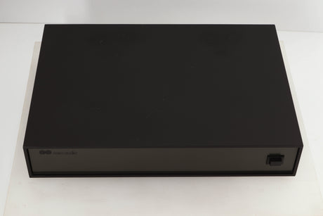 Top of a used Naim NAP250 Power Amplifier in a black finish