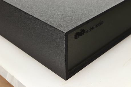 Front left corner view of a used Naim NAP250 Power Amplifier