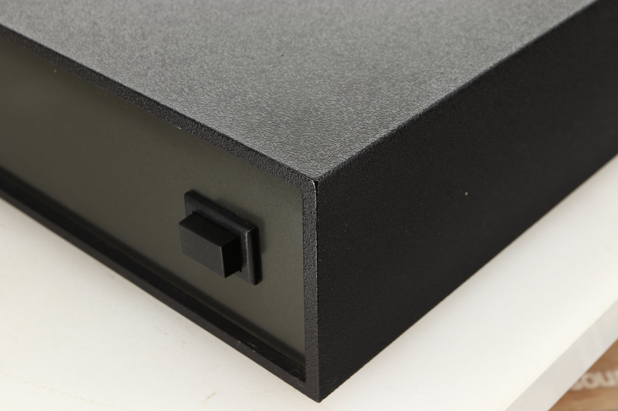 Front right corner view of a used Naim NAP250 Power Amplifier