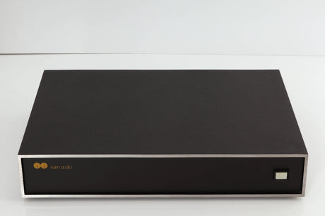 Front view of a used Naim NAP250 Power Amplifier in a black finish
