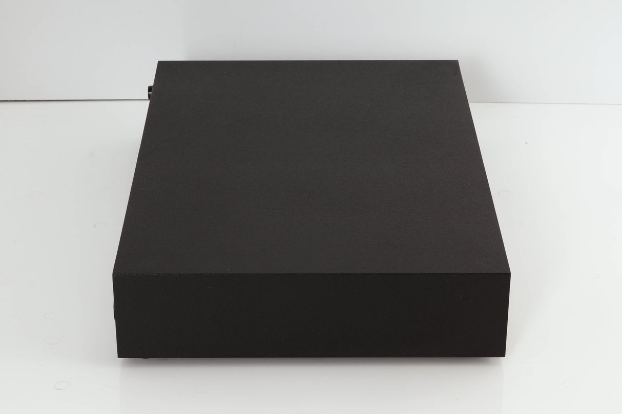 Left side view of a used Naim NAP250 Power Amplifier in a black finish