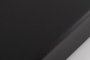 Close up of a used Naim NAP90 Power Amplifier in a Black finish showing scratches on top