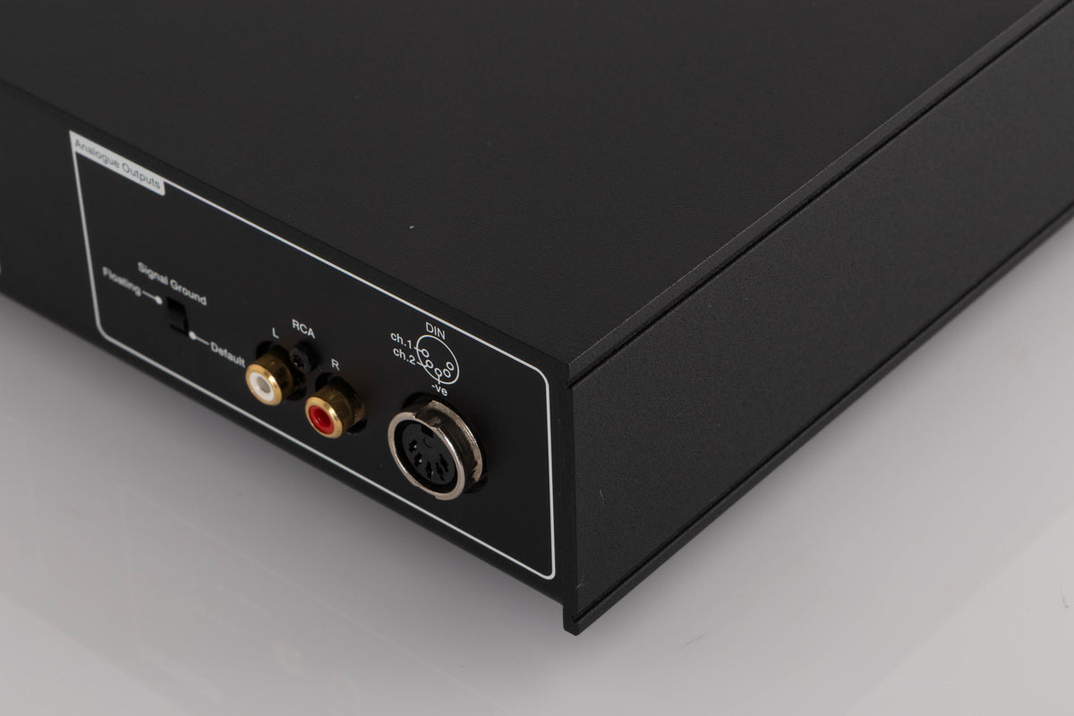 Rear left corner of a used Naim ND5 XS2 Media Player in a Black finish