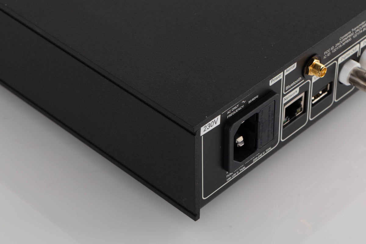 Rear left corner view of a used Naim ND5 XS2 Network Streamer