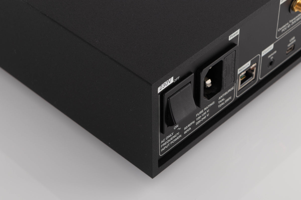 Rear right corner of a used Naim NDX Network Streamer in a Black finish