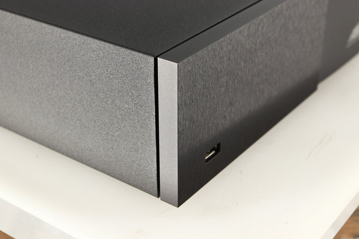 Front left corner of a used Naim NDX2 Network Streamer in a black finish
