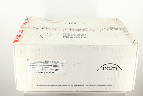Box for a used Naim NDX2 Network Streamer in a black finish