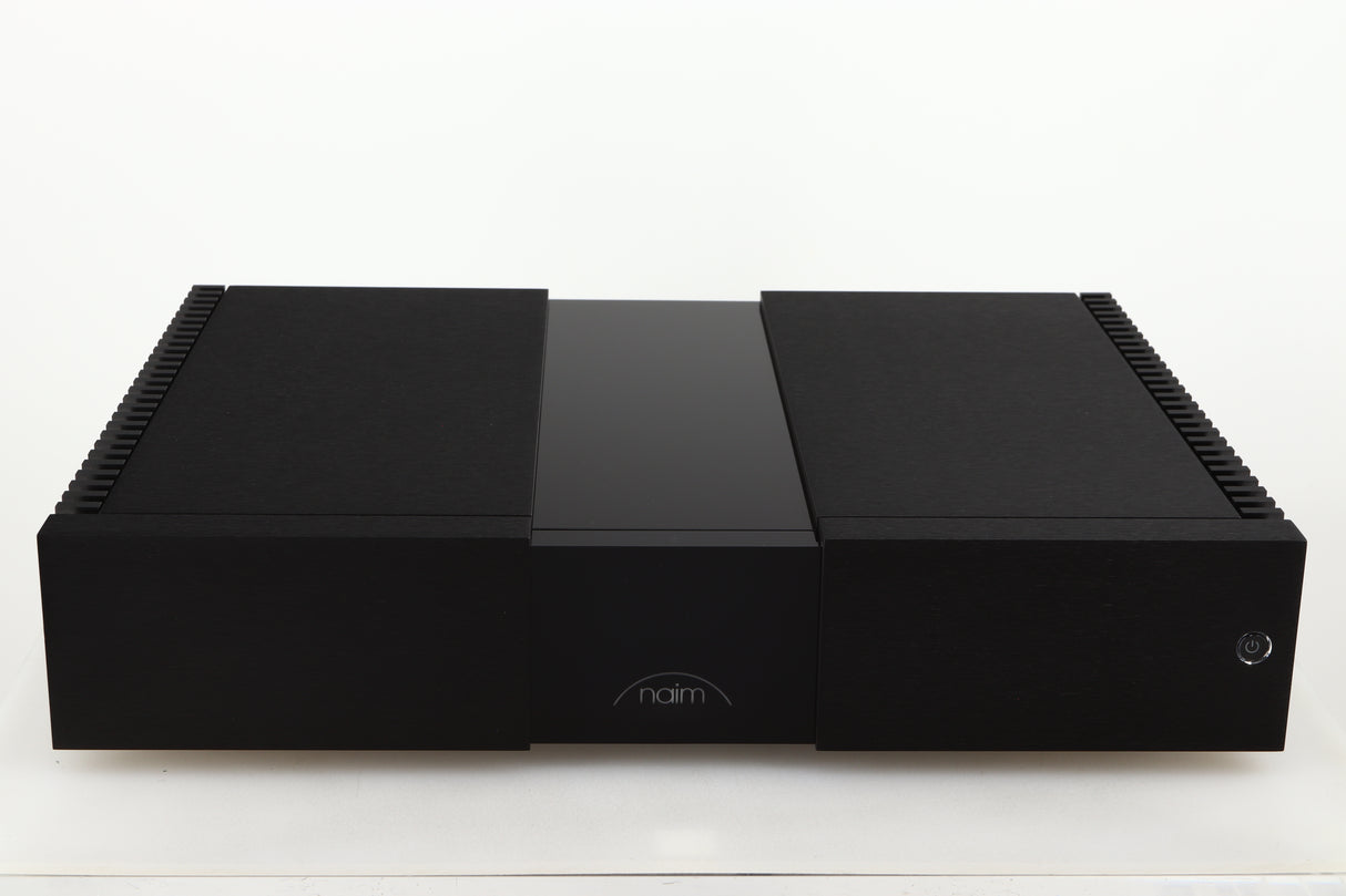 Front view of a used Naim New Classic NAP250 Power Amplifier in a black finish
