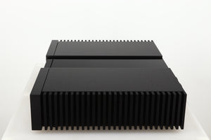 Right side view of a used Naim New Classic NAP250 Power Amplifier in a black finish