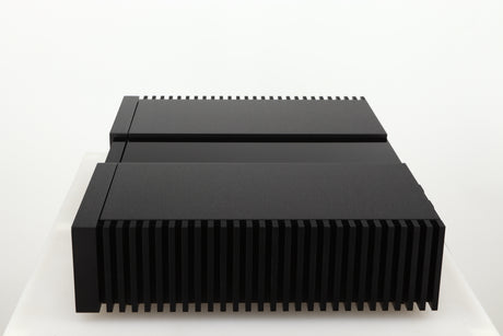 Right side view of a used Naim New Classic NAP250 Power Amplifier in a black finish