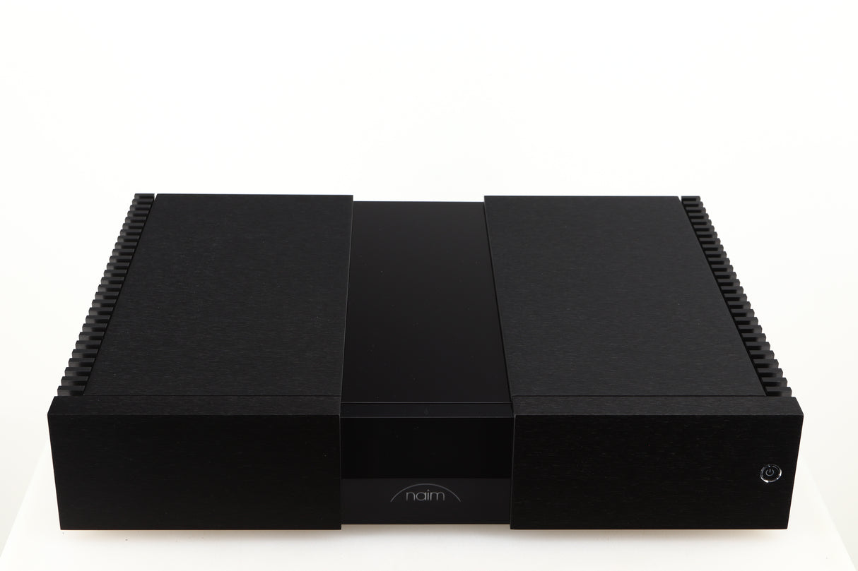 Top of a used Naim New Classic NAP250 Power Amplifier in a black finish