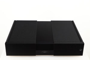 Top of a used Naim New Classic NAP250 Power Amplifier in a black finish