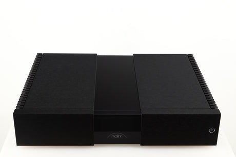 Top of a used Naim New Classic NAP250 Power Amplifier in a black finish