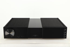 Front view of a used Naim NSC 222 Streaming Pre Amplifier in a black finish
