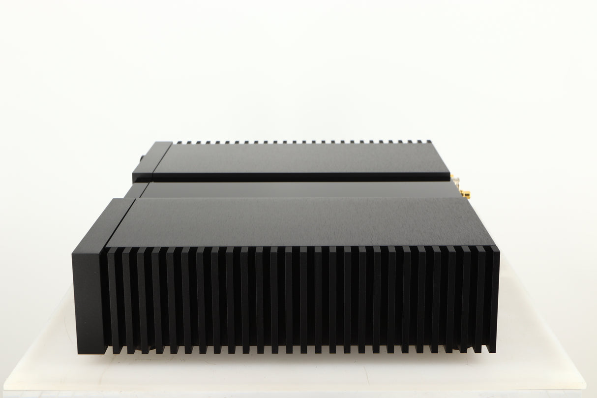 Right side view of a used Naim NSC 222 Streaming Pre Amplifier in a black finish