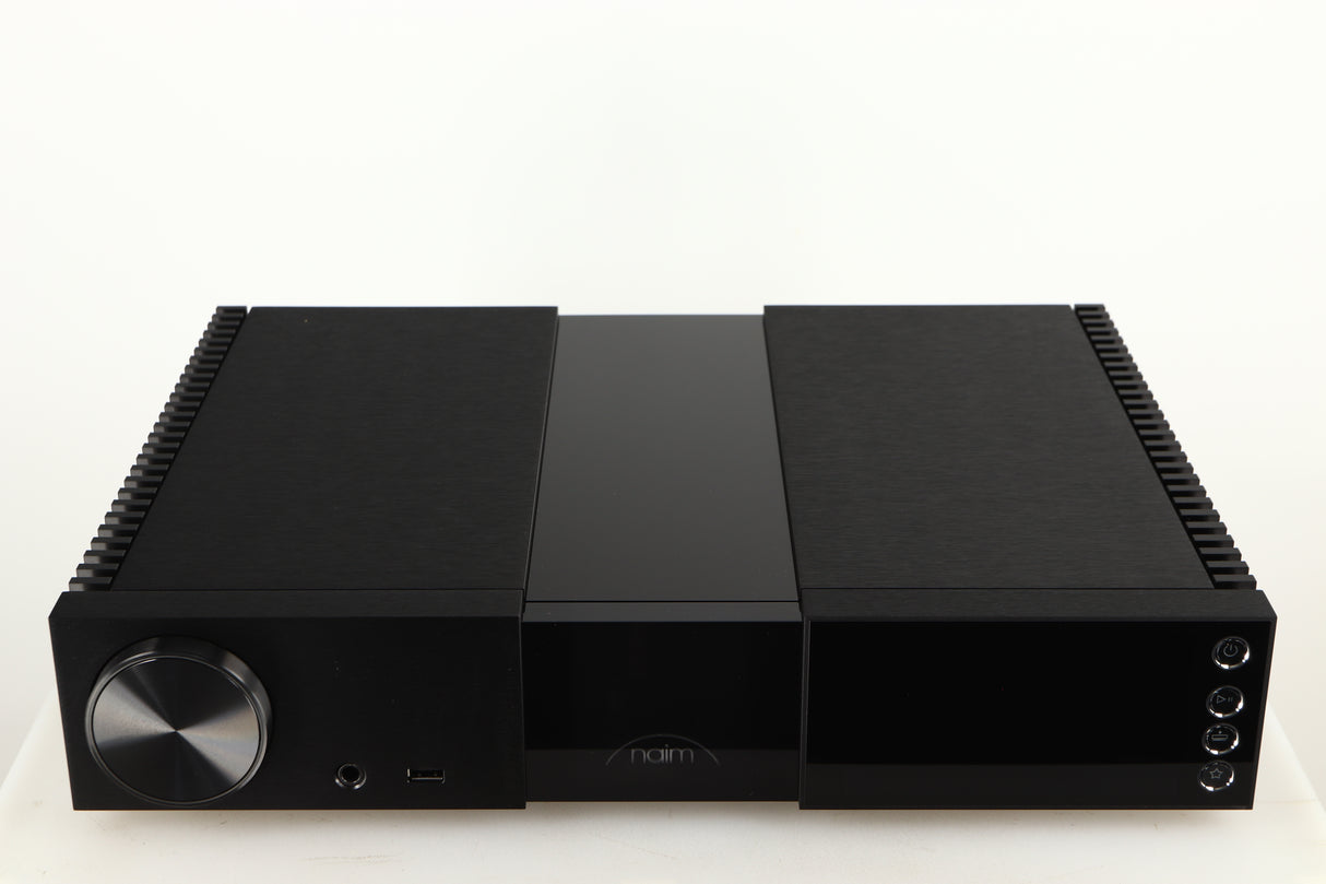 Top of a used Naim NSC 222 Streaming Pre Amplifier in a black finish