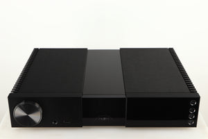 Top of a used Naim NSC 222 Streaming Pre Amplifier in a black finish