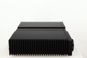 Left side view of a used Naim NSC222 Pre Amplifier in a black finish