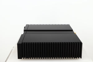 Right side view of a used Naim NSC222 Pre Amplifier in a black finish