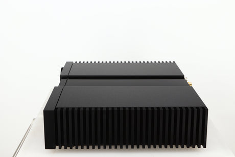 Right side view of a used Naim NSC222 Pre Amplifier in a black finish