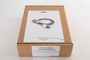 Box for a used Naim Powerline Mains Cable showing Manual