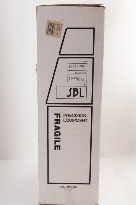 Box of a used Naim SBL Floorstanding Speaker in Black Ash