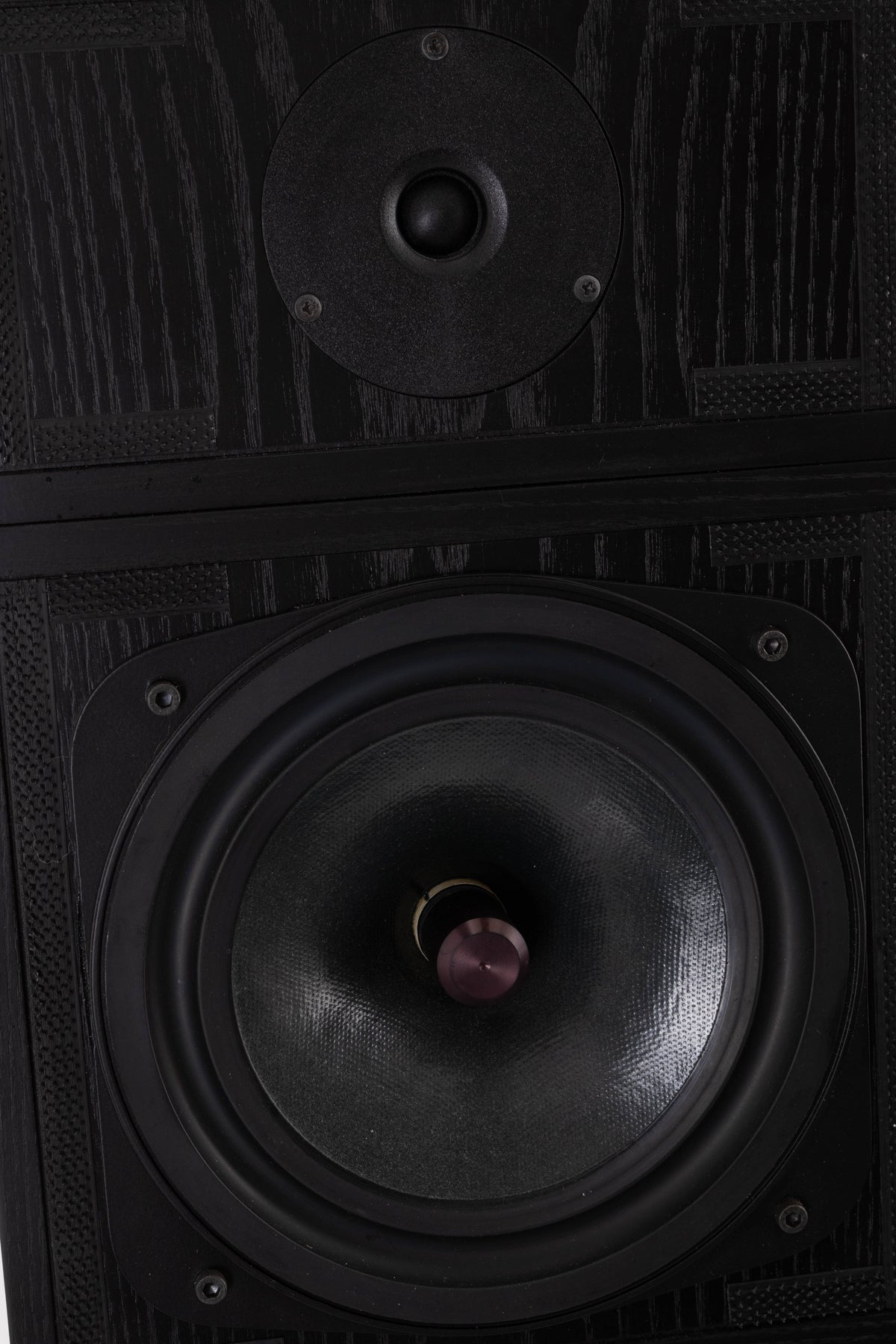 Close up view of a used Naim SBL Floorstanding Speaker in Black Ash