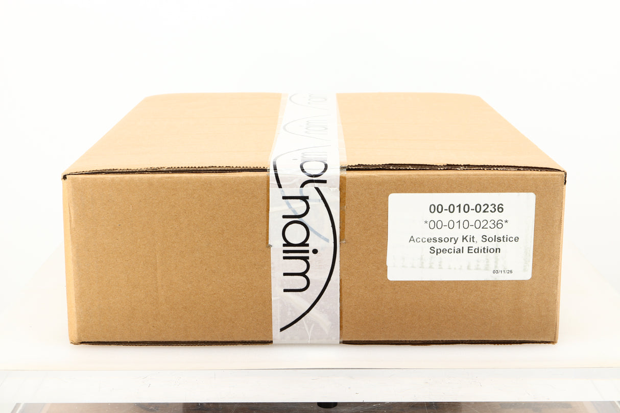 Box of a Grade A Naim Solstice Special Edition Turntable Accessory Kit