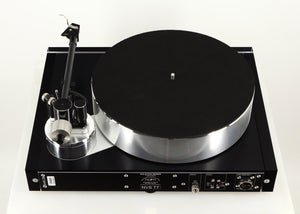 Rear view of a used Naim Solstice Turntable Package in a black finish