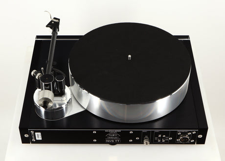 Rear view of a used Naim Solstice Turntable Package in a black finish