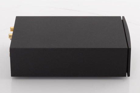 Left side view of a used Naim Stageline S Phonostage in a Black finish