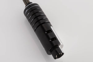 Close up of a used Naim Super Lumina 4 PIN DIN-XLR 1.0m Interconnect Cable showing connector