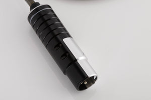 Close up of a used Naim Super Lumina 4 PIN DIN-XLR 1.0m Interconnect Cable showing connector
