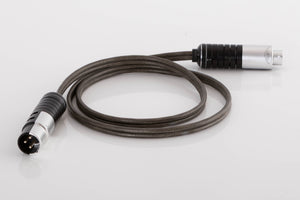 Front left angle of a used Naim Super Lumina 4 PIN DIN-XLR 1.0m Interconnect Cable