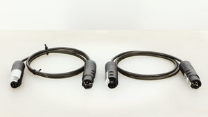 Front view of used Naim Super Lumina 4PIN DIN-XLR Interconnect Cables in a black finish