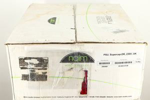 Box for a used Naim Supercap DR Power Supply in a black finish